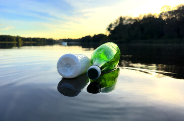 Plastic pollution is filling ocean and devastating wildlife. Aquatic trash disaster. Plastic Crisis...