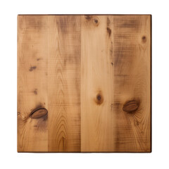 Wooden square board isolated on transparent background,transparency 