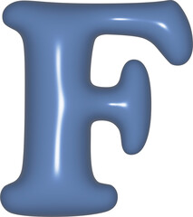 Letter A-Z 3D Dark Blue