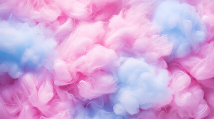 Fototapeta premium Neon pastel cotton candy background. Candy floss texture. Generative AI