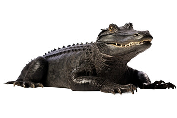American Alligator in Majestic Solitude Isolated on transparent background