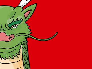 お正月辰年龍年賀状