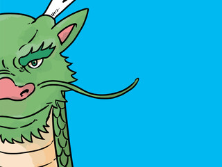 お正月辰年龍年賀状