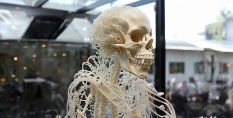  3d printing skeleton installation transparent