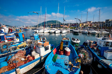 Fishing Vessels in the Port - obrazy, fototapety, plakaty