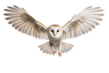 Fototapeta premium Majestic Barn Owl Isolated on transparent background