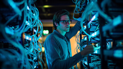 Synchronizing the Symphony of Supercomputing  A Dedicated Young Technician Orchestrating Server Cables