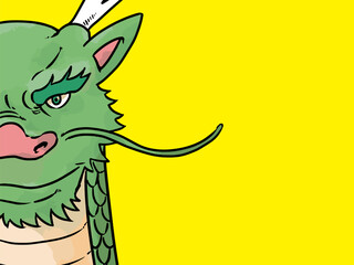 お正月辰年龍年賀状