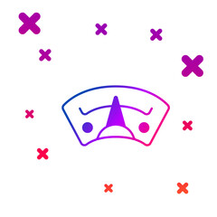 Color Motor gas gauge icon isolated on white background. Empty fuel meter. Full tank indication. Gradient random dynamic shapes. Vector