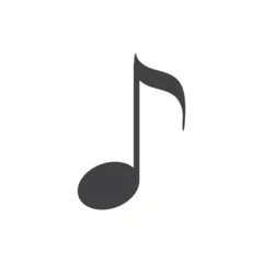 Fotobehang Music notes icon, musical key sign vector illustration. © Vdant85