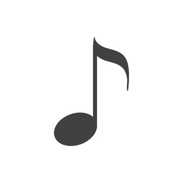 Music notes icon, musical key sign vector illustration.