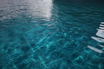 Obraz premium Beautiful azure water in the pool in a photorealistic style. 