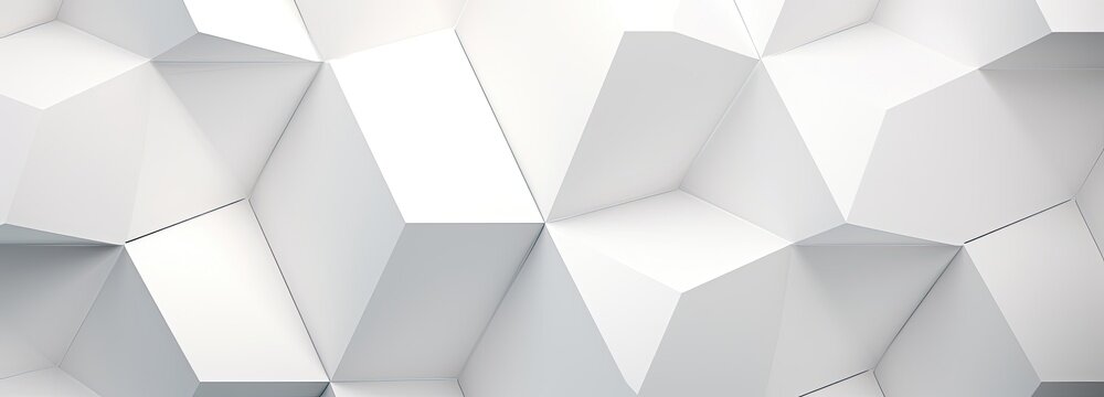Modern abstract white geometric hexagonal geometric background.
