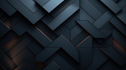 Dark blue geometric background - obrazy, fototapety, plakaty
