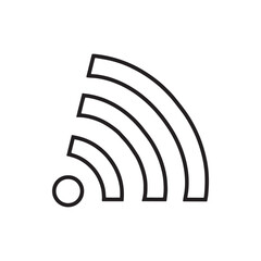 Wi Fi icon vector. Wireless internet logo design. Wifi vector icon illustration isolated on white background