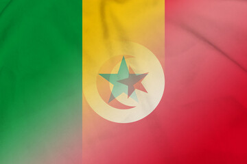 Senegal and Tunisia political flag international negotiation TUN SEN © dmitriy