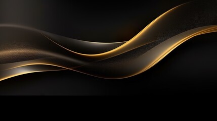 luxury black background with golden line element