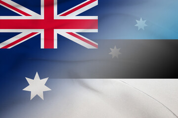Australia and Estonia official flag international contract EST AUS