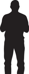 Silhouette of a person standing, Person vector