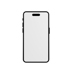 White screen phone for inserting promotional messages cute 3D rendered
