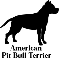 American Pit Bull Terrier. Dog silhouette breeds dog breeds dog monogram logo dog face vector
SVG PNG EPS