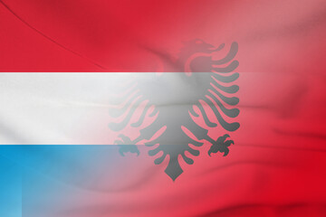 Luxembourg and Albania government flag international negotiation ALB LUX