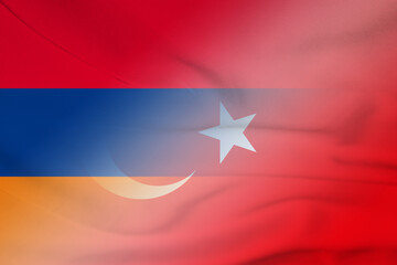 Armenia and Turkey official flag international negotiation TUR ARM