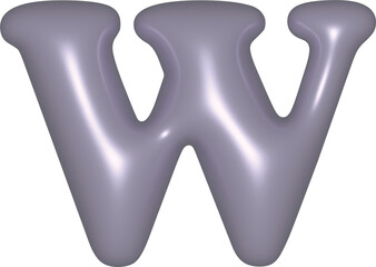 Purple letters a-z 3D