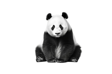 Effortless Panda Elegance Isolated on transparent background