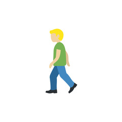 Man Walking Medium-Light Skin