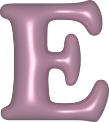 Letters a-z 3D Pink Gritter