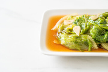 Stir fried Iceberg lettuce with Oyster sauce