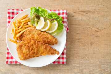 Homemade Breaded Weiner Schnitzel with Potato Chips