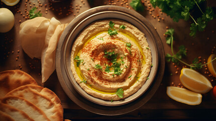 Hummus with bread