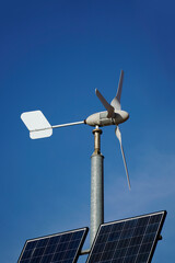 Wind turbine and solar panel