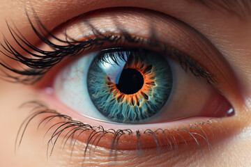 Fototapeta premium Close-up of blue eye
