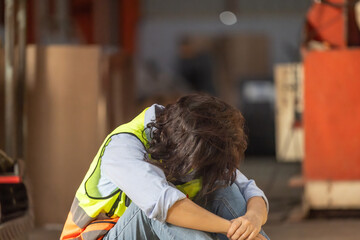 Factory worker feels burnout, low self-esteem due to prolonged stress, need for healthier work ways
