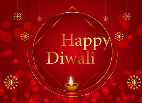 Happy Diwali Greeting Card And Background 