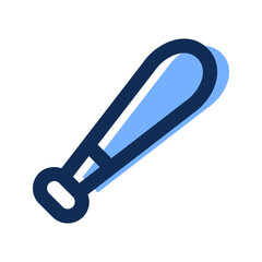 baseball bat filled line icon