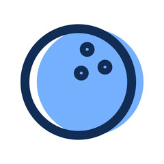 bowling ball filled line icon