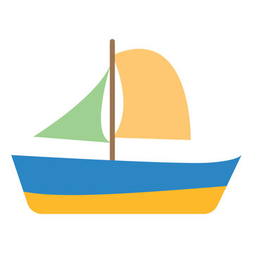 Vector illustration of a sailboat