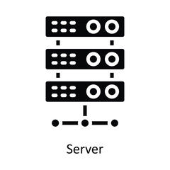 Server vector Solid Design illustration. Symbol on White background EPS 10 File
