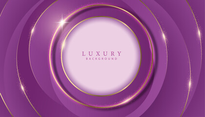 vector illustration modern and creative circle lines pattern geometric digital luxury backdrop design element,glowing golden circle lines abstract purple backdrop,banner and cover template.