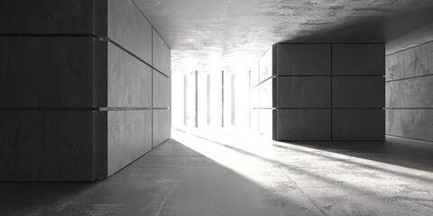Abstract interior design concrete room. Architectural background