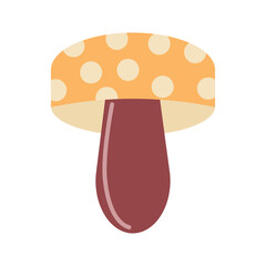 Simple vector illustration of a mushroom