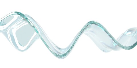 Abstract transparent glass material wavy background