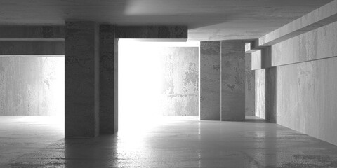 Abstract architecture interior background. Modern concrete room