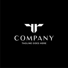 T letter logo vector icon illustration