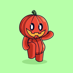 Halloween series chibi illustration pumpkin