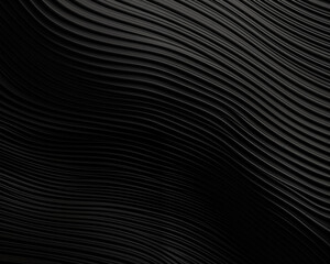 Abstract dark gray wavy line background graphic design. Textured backdrop. Elegant black modern architecture art.